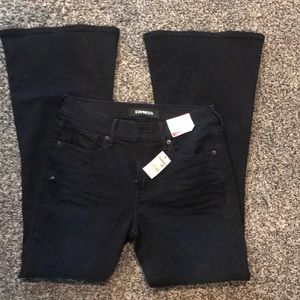 Express Bell Flare Midrise Dark Blue Jeans 2S NWT